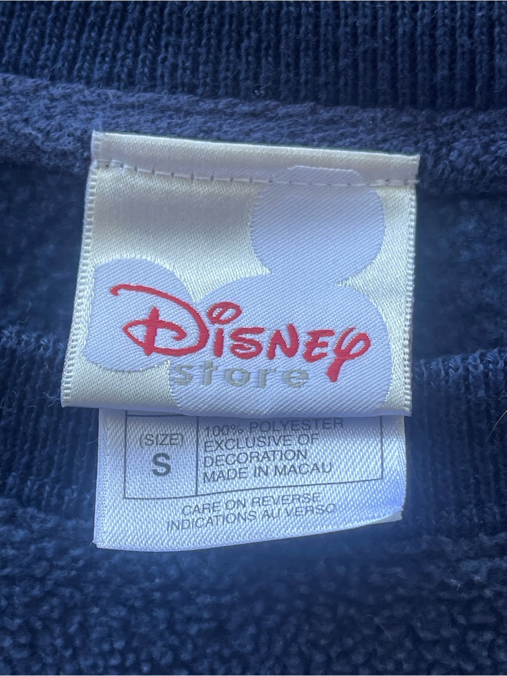 Vintage 90s Disney Store Eeyore "Power Of Pessimism" Navy Fleece Sweater S View 4